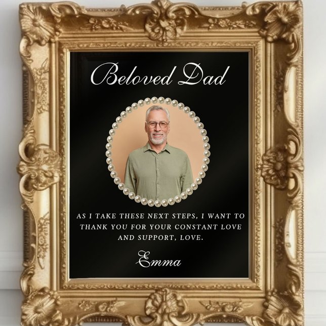 Poster Pais Elegantes do presente da Noiva Obrigado Prese (Criador carregado)