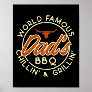 Poster Pais famosos Grillin Barbecue Dia de os pais Papa