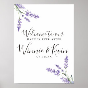 Poster País floral, casamento da lavanda