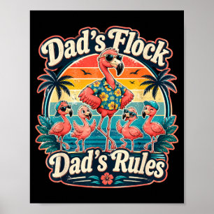 Poster Pais se Reúnem Humor do Dia dos Pais Flamingo