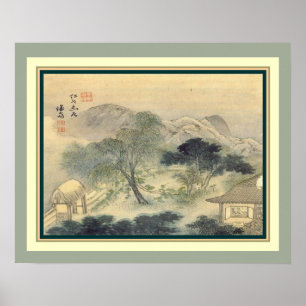 Poster Paisagem 18o Century-16x20 do Literati de Jeong