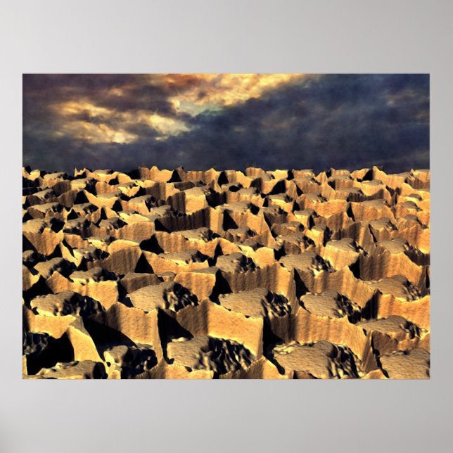 Poster Paisagem Abstrata do Deserto (Frente)