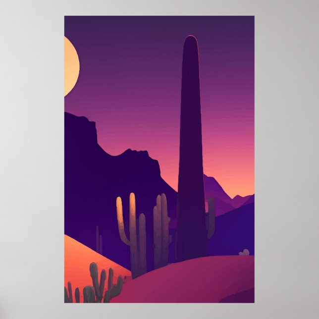 Poster Paisagem abstrato (Frente)