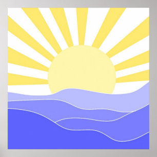 Poster paisagem abstrato arte