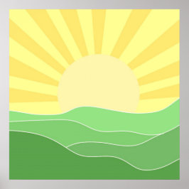 Poster paisagem abstrato arte