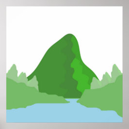 Poster paisagem abstrato arte