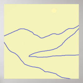 Poster paisagem abstrato arte