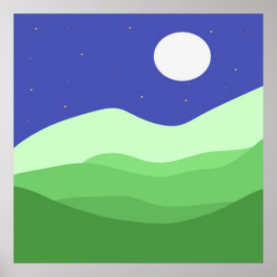 Poster paisagem abstrato arte