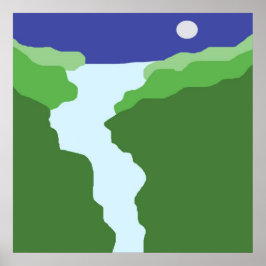 Poster paisagem abstrato arte