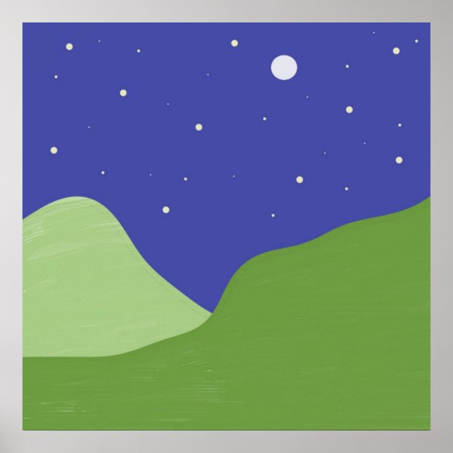 Poster paisagem abstrato arte (Frente)