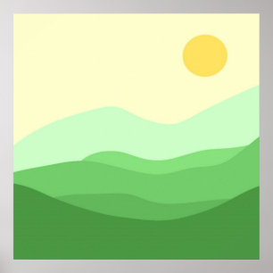 Poster paisagem abstrato arte