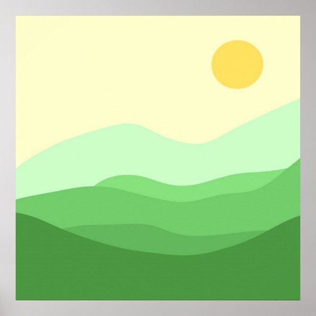 Poster paisagem abstrato arte (Frente)