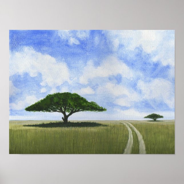 Poster Paisagem Africana (Frente)