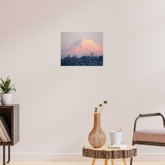 Póster Paisagem Alpenglow do Monte Rainier (Sala de Estar 3)