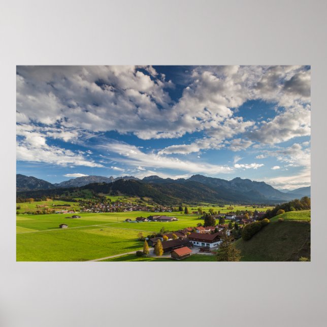 Póster Paisagem alpina da Baviera (Frente)