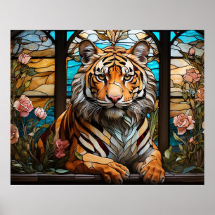 Poster *~* Paisagem AP68 TIGER Vitral 5:4 Fantasia