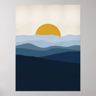 Poster Paisagem Azul