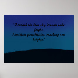 Poster Paisagem azul-estética venenosa