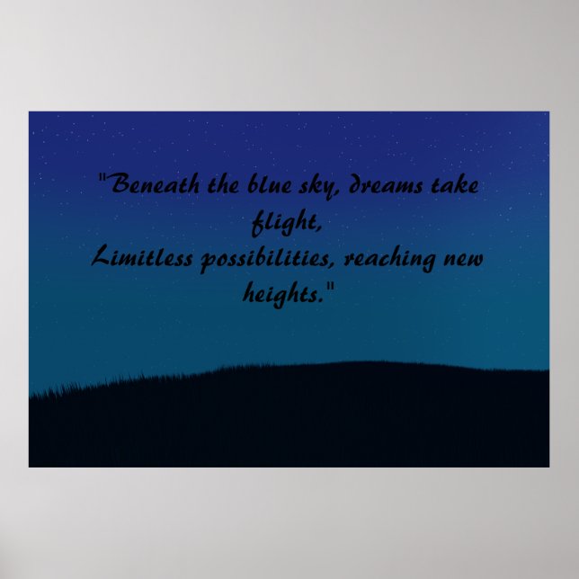 Poster Paisagem azul-estética venenosa (Frente)