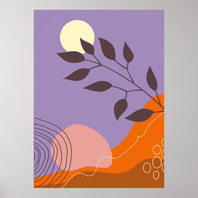 Poster Paisagem botânica boho (Frente)