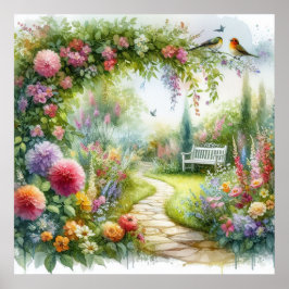 Poster Paisagem Caminho de Jardim 6