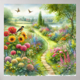 Poster Paisagem Caminho do Jardim 3