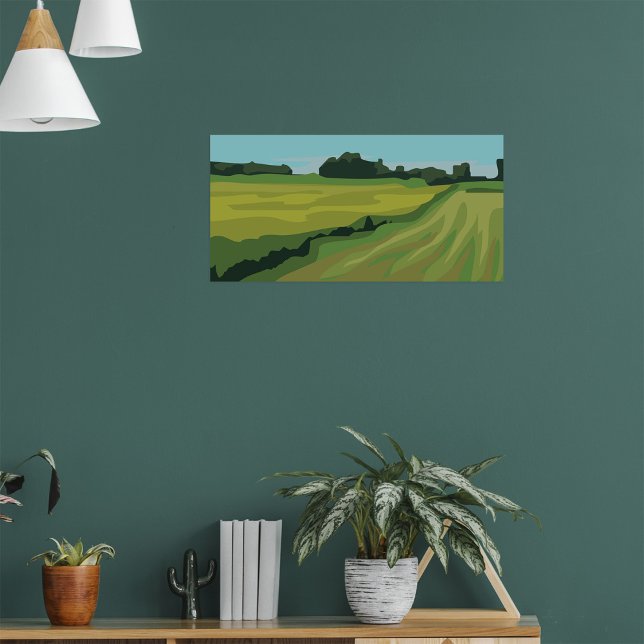 Poster Paisagem Campestre Verde (Criador carregado)