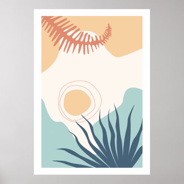 Poster Paisagem colorida abstrata (Frente)