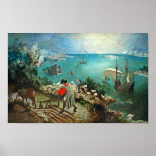 Poster Paisagem com a Queda de Icarus Pieter Bruegel