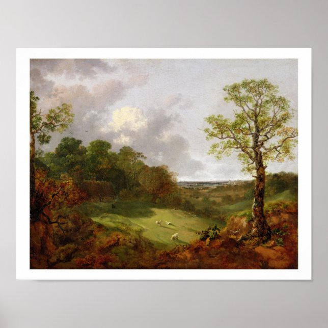 Póster Paisagem com Algodão, Ovelha e Recli (Frente)
