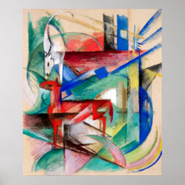Poster Paisagem com Animais de Franz Marc