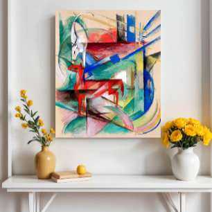 Poster Paisagem com Animais por Franz Marc