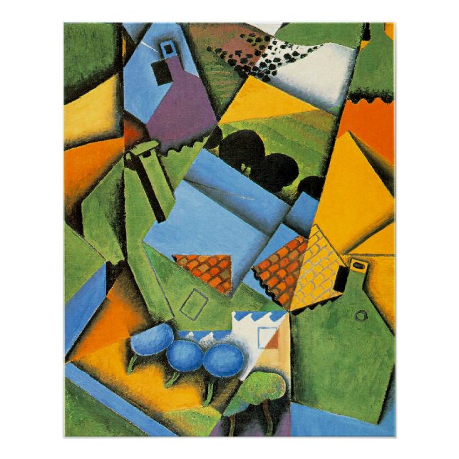 Póster Paisagem com Casas em Ceret (Frente)