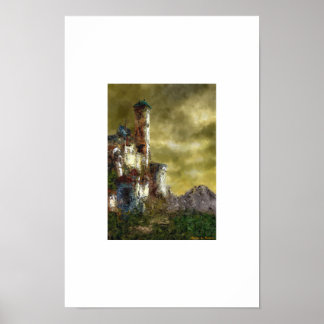 Póster Paisagem com castelo III