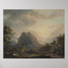 Poster Paisagem com Castelo - Paul Sandby - c1808