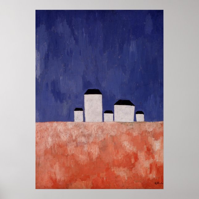 Poster Paisagem com Cinco Casas, c.1932 (Frente)