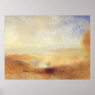 Poster Paisagem com Distant River Bay por Joseph Turner