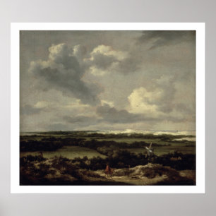 Póster Paisagem com Dunas perto de Haarlem (óleo na canva