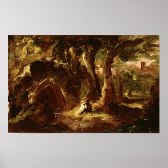 Poster Paisagem com figuras — Thomas Cole. (Frente)