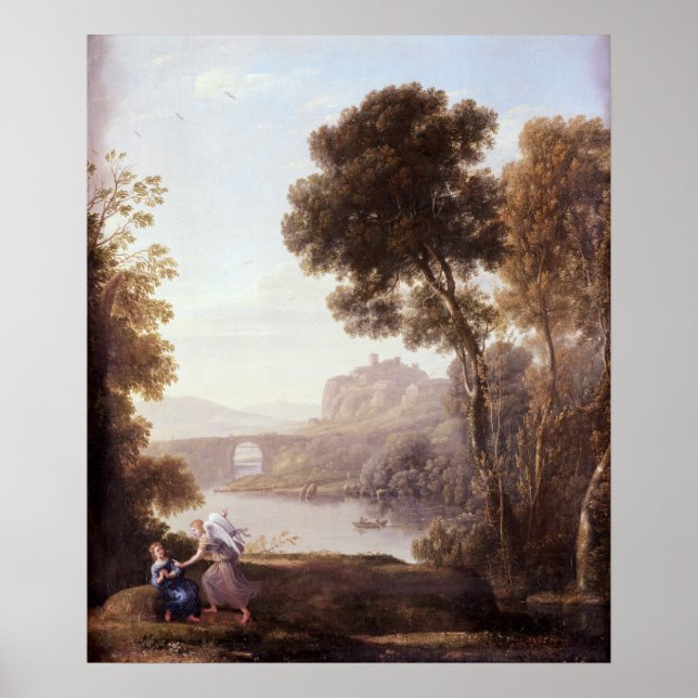 Póster Paisagem com Hagar e o Anjo, 1646 (Frente)