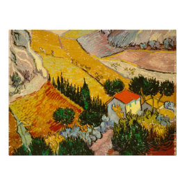 Póster Paisagem com House e Ploughma Vincent van Gogh
