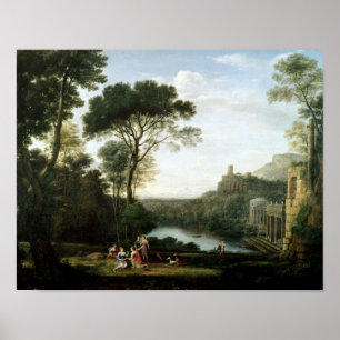 Póster Paisagem com o Egeria da ninfa