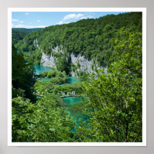 Poster Paisagem com Paisagem com Plitvice Lagos na Croác
