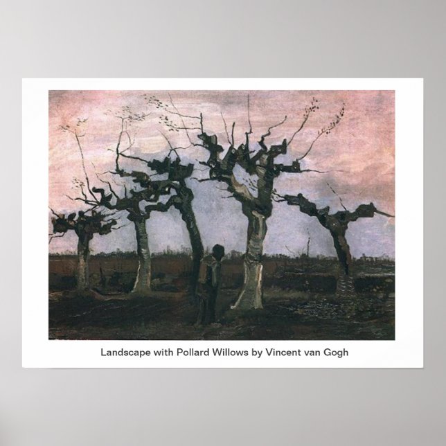 Poster Paisagem com Pollard Willows Vincent van Gogh (Frente)