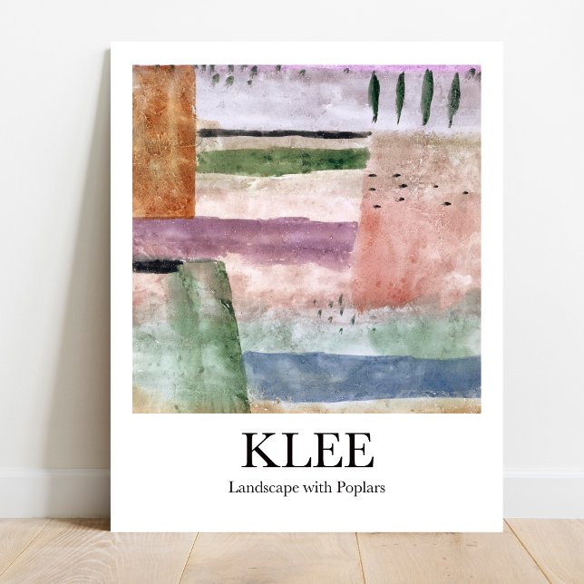 Poster Paisagem com Poplars por Paul Klee (Klee's iconic Landscape with Poplars on YOUR wall! High-quality art poster)