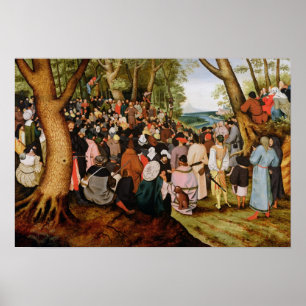 Poster Paisagem com St John o baptista que Preaching