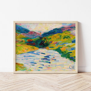 Poster Paisagem com um rio Curt Herrmann