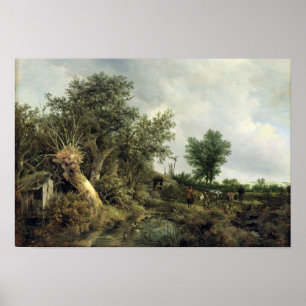 Poster Paisagem com uma cabana, 1646
