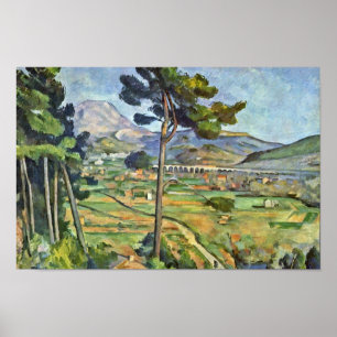 Póster Paisagem com viaduto (Mont Sainte-Victoire)