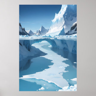 Poster Paisagem congelada com Arco de Gelo